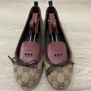 Authentic Gucci GG & Bow Ballet Shoes